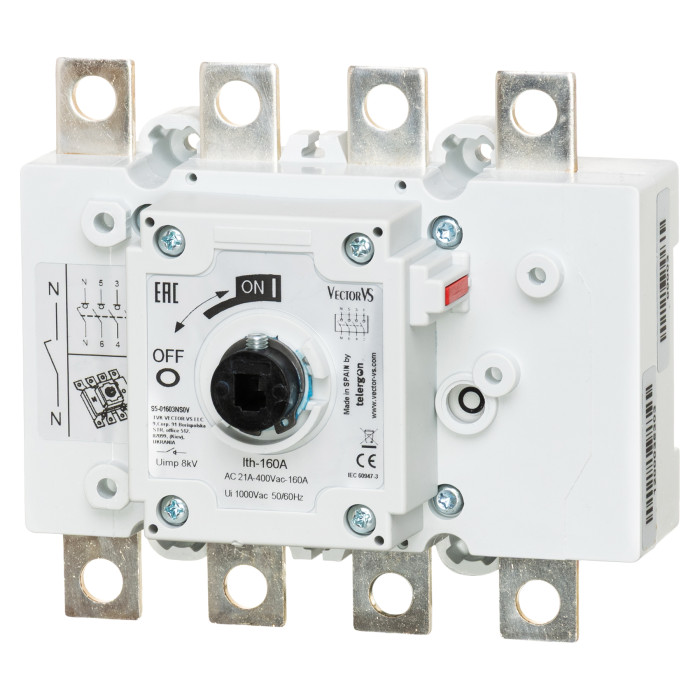 Вимикач навантеження Vector VS S5 3P+N 160A - S5-01603NS0