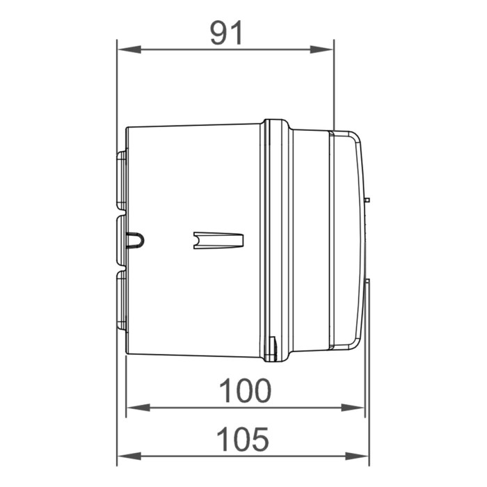 CSN4PT/R Настінний корпус для сил. розеток STAR 1х4 MOD 385x102x105мм IP65 з шинами N+PE