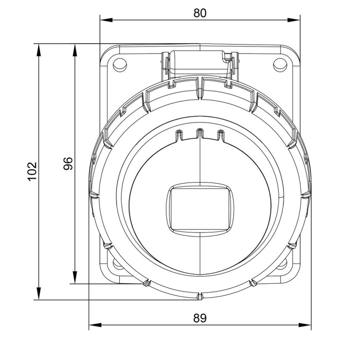 Розетка вбудована похила IDE MUNDIAL 3P+E 32 А 380–415 В IP66-67 - 03805