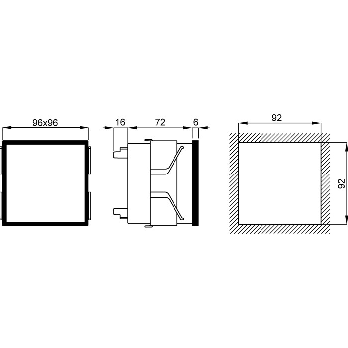Аналізатор мережі щитовий 96х96мм FRER, LED дісплея, Profibus, живл.115-230В - Q96B4W005PCQS