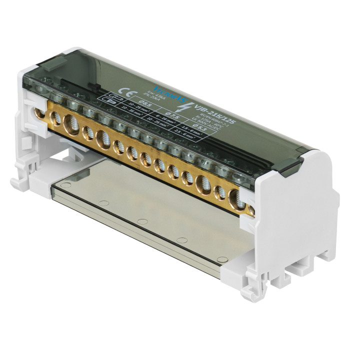 Розподільчий блок Vector VS VJB-215/125 на DIN-рейку, 125A, 15 виходів