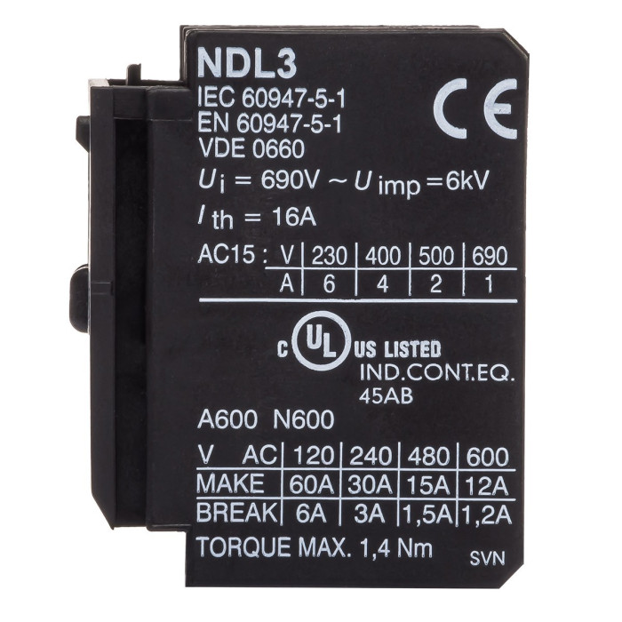 038422836000 Додатковий контакт NDL3, 1HO+1НЗ для KNL 22-38