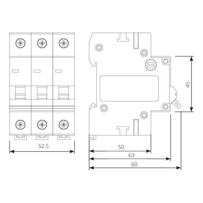 Модульний автоматичний вимикач ISKRA RI53 3P C25A 6кА - 786091131000