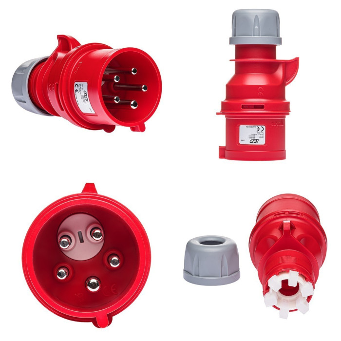 Реверсивний штепсель IDE MUNDIAL 3P+N+E 32 А 200/346–240/415 В IP44 - 08504