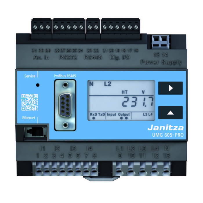 Аналізатор мережі модульний Janitza UMG 1-5 A RS485 - 52.16.227