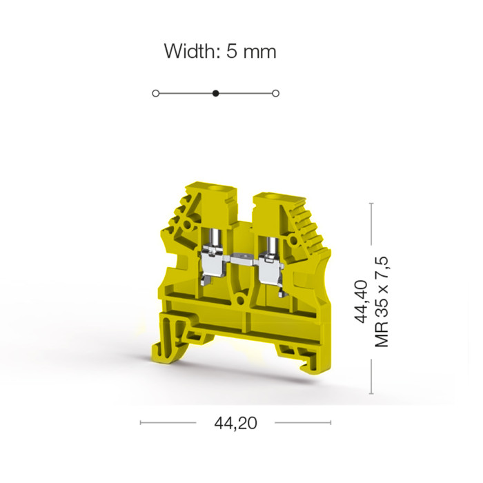 Клема Klemsan AVK Прохідна 2.5 мм - 0.0.0.3.04123RP