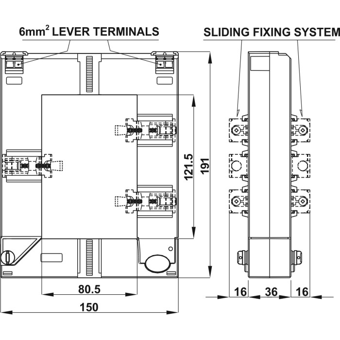 Трансформатор струму роз'ємний FRER TAA123 1500 А 80,5 x 121,5 1500/1 - TAA1231K5X01