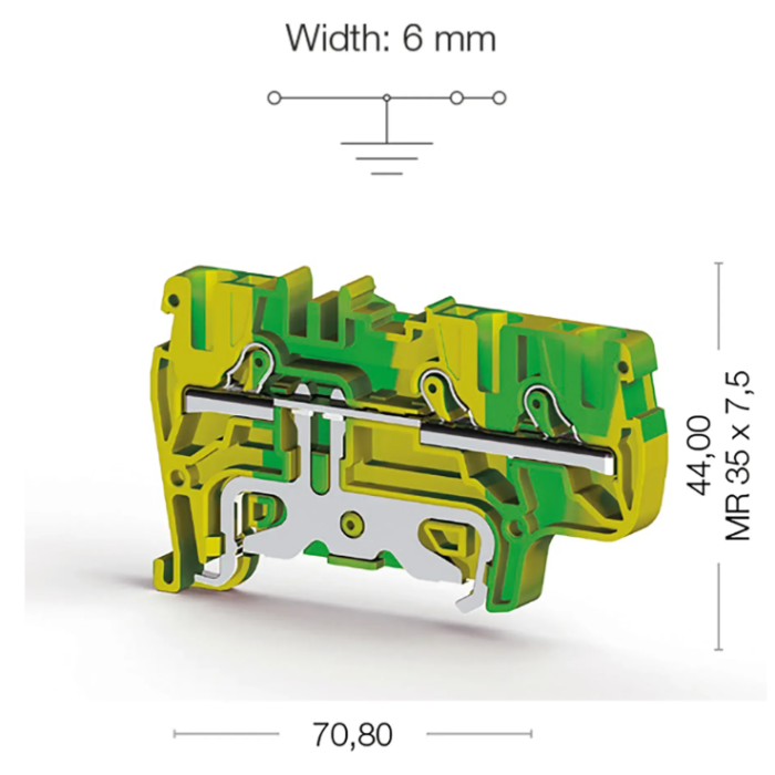 Клема Klemsan PYK Заземлення 4 мм - 0.0.0.3.36600