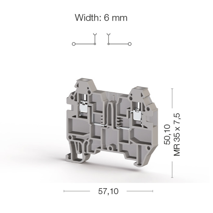 Клема Klemsan AVK функціональна 2.5 мм - 0.0.0.3.24929