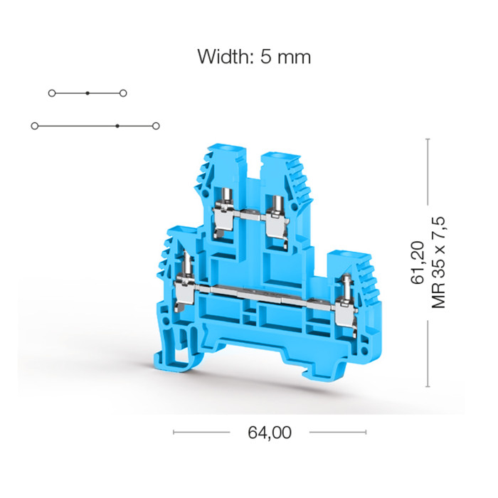 Клема Klemsan PIK Дворівнева 2.5 мм - 0.0.0.3.17101