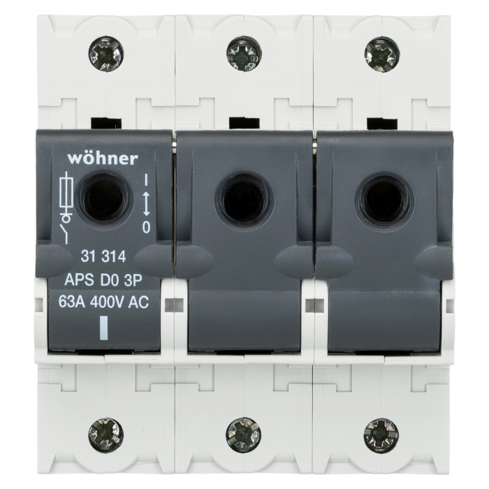 Рубильник Woehner Ambus PoverSwich із запобіжником DO, 3р, DIN