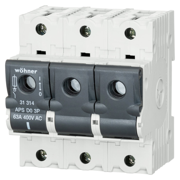 Рубильник Woehner Ambus PoverSwich із запобіжником DO, 3р, DIN