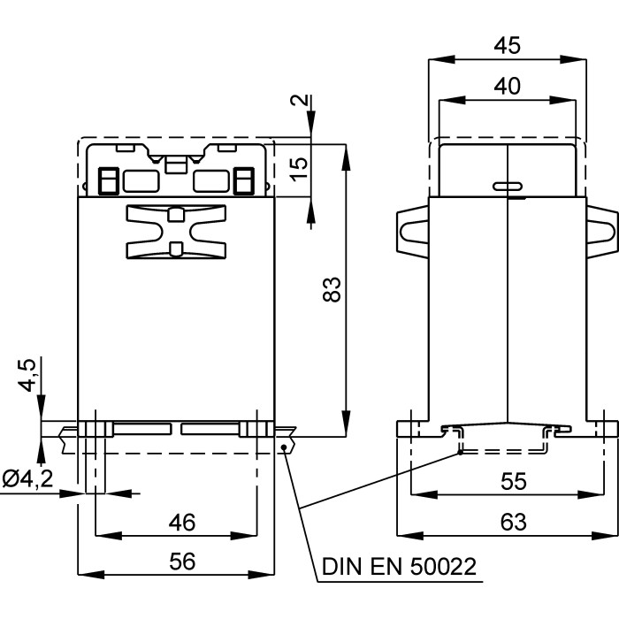 TTV003400VCO Трансформатор напруги DIN, 400v3/100v3В