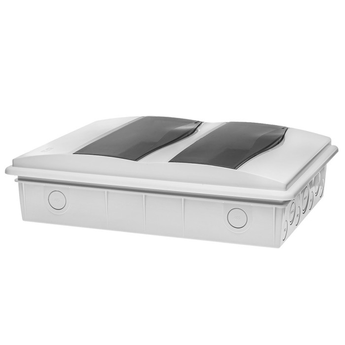 BM24PT/RR Корпус розподільчий внутр. прозоре вікно ORO,2x12 модуля 373x283x97, IP40, з шинами N і PE