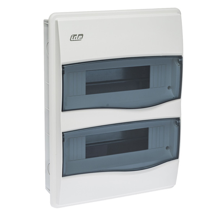 BM24PT/RR Корпус розподільчий внутр. прозоре вікно ORO,2x12 модуля 373x283x97, IP40, з шинами N і PE