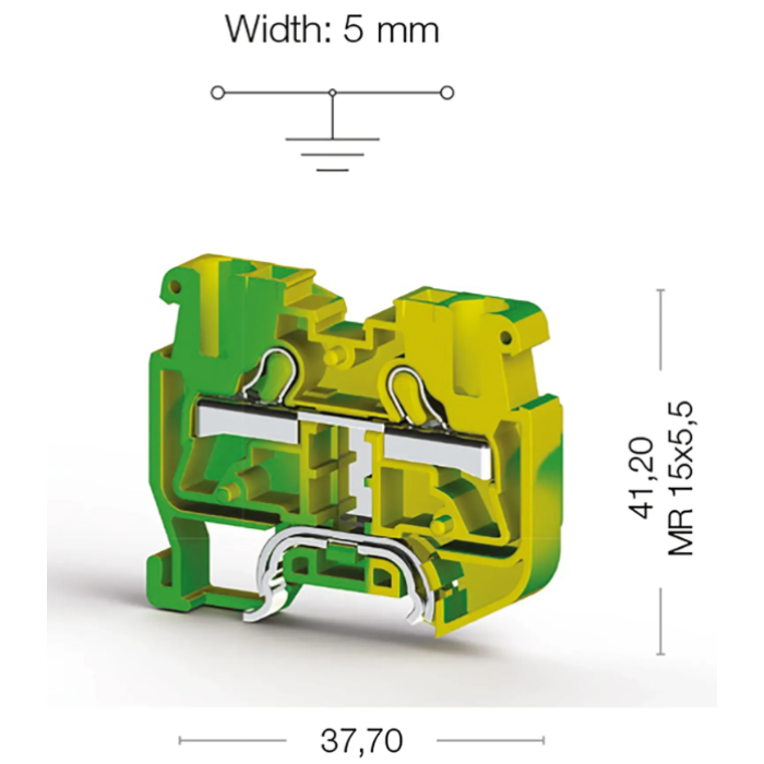 Клема Klemsan PYKM Заземлення 2.5 мм - 0.0.0.3.36430