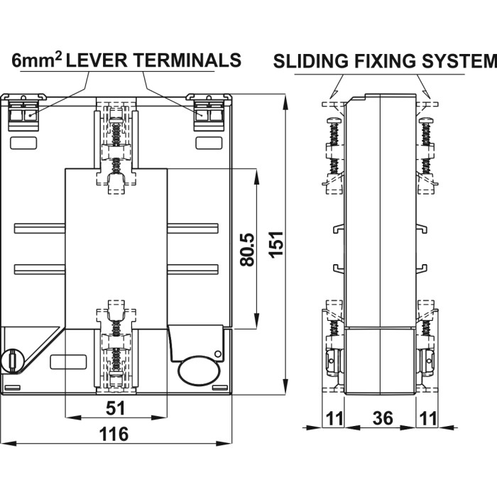 Трансформатор струму роз'ємний FRER TAA083 1200 А 51 x 80,5 1200/1 - TAA0831K2X01