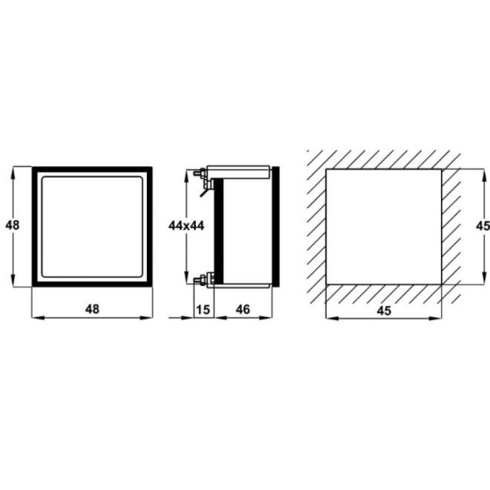 Лічильник FRER F48HM 90˚ 10-50 В (постійного струму) - F48HMXXXXX18