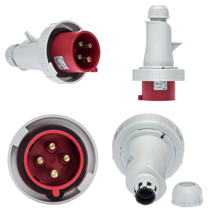 Вилка кабельна IDE MUNDIAL 3P+E 32 А 380–415 В IP66-67 - 03605