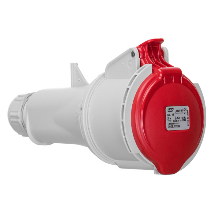 Розетка кабельна IDE MUNDIAL 2P+E 32 А 380–415 В IP44 - 03204