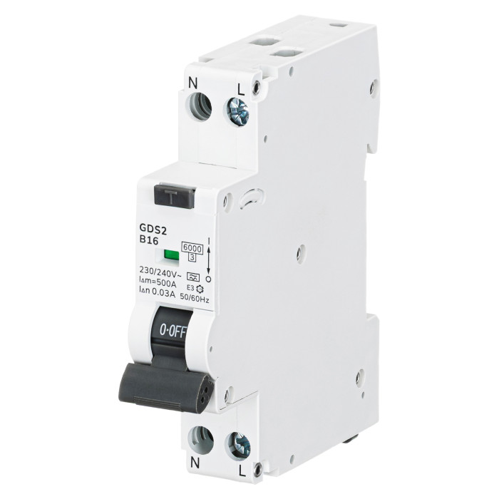 Диференційний автоматичний вимикач Vector VS GENESIS 1M B 16A 30mA тип A 6kA