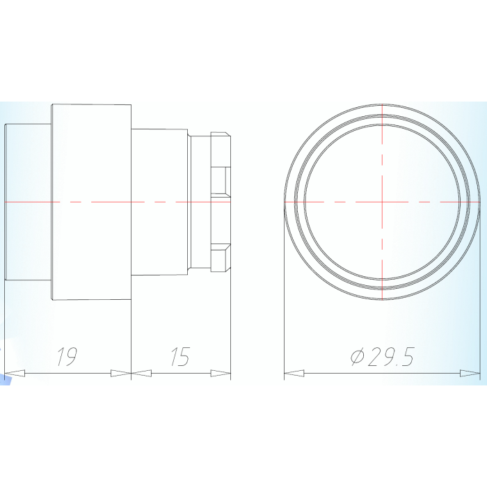 ECX 1212 Кнопка виступаюча з підсвічуванням, зелена