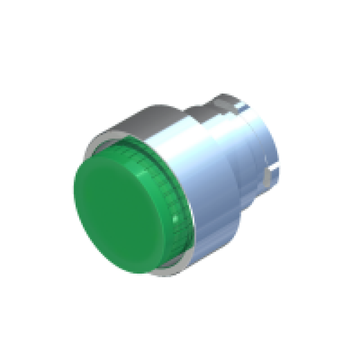 ECX 1212 Кнопка виступаюча з підсвічуванням, зелена