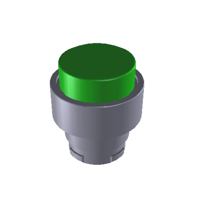 ECX 1212 Кнопка виступаюча з підсвічуванням, зелена