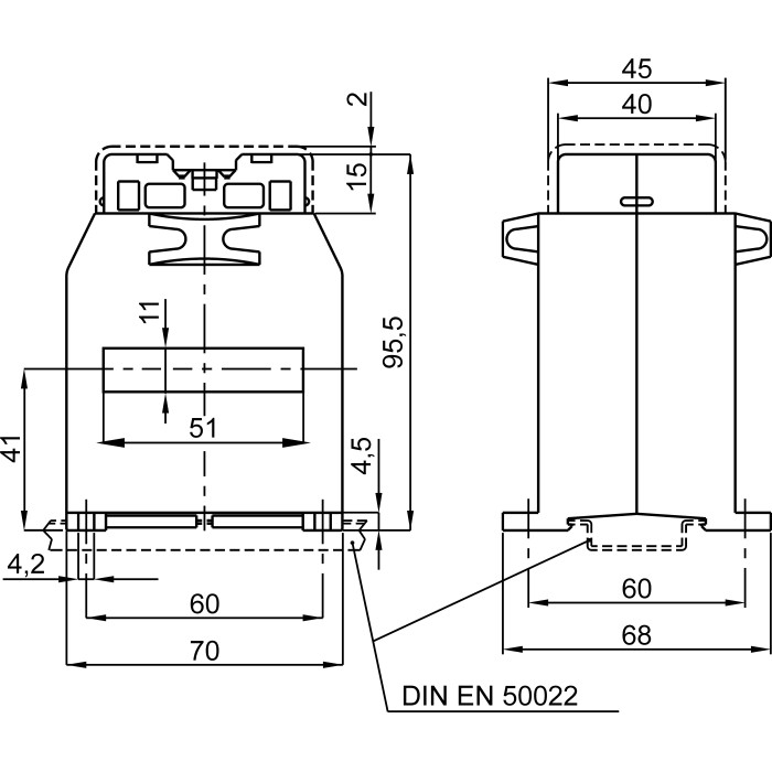 Трансформатор струму вимірювальний FRER TAC050 1200 А 50 × 10 1200/5 - TAC0501K2X05V