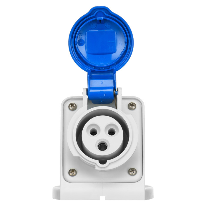 Розетка настінна IDE MUNDIAL 2P+E 16A 200–250V IP44