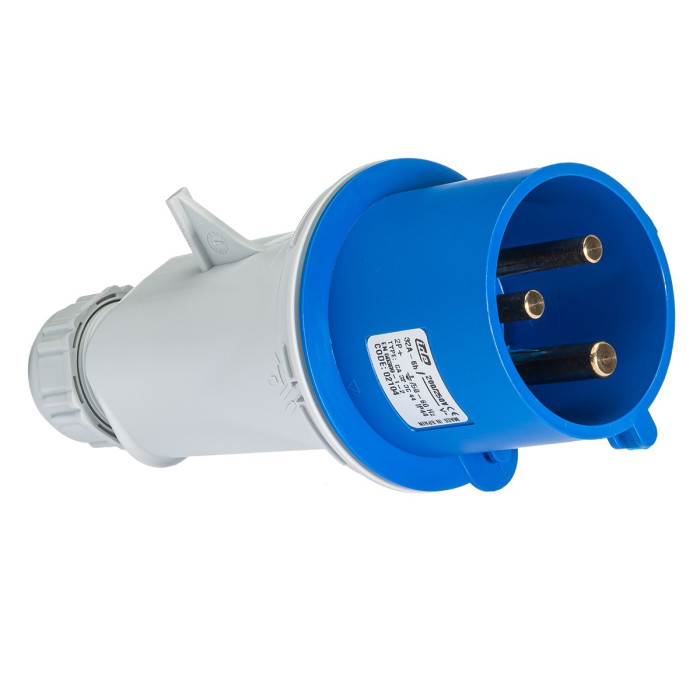 Вилка кабельна IDE MUNDIAL 2P+E 32 А 200–250 В IP44 - 02104