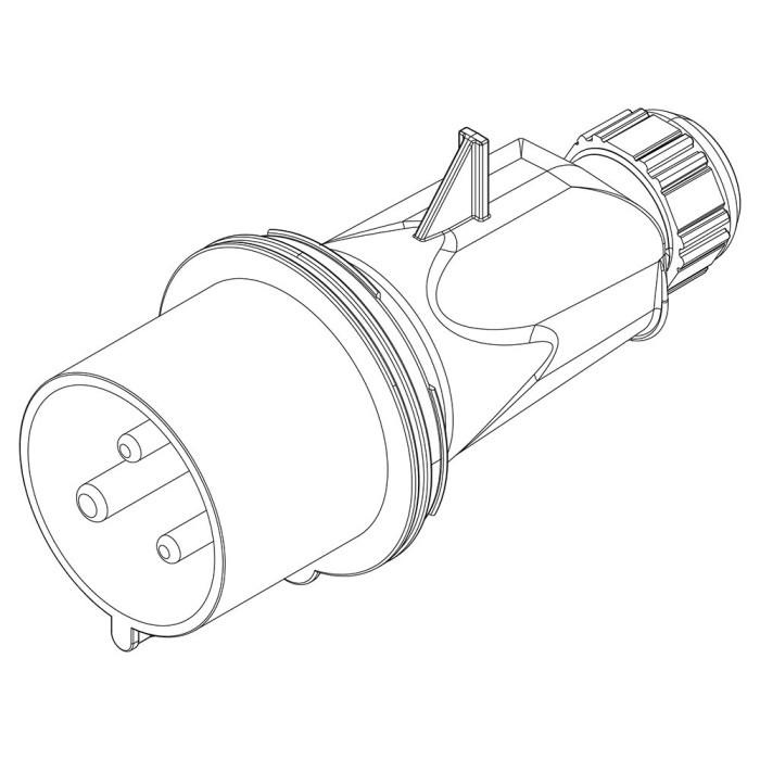 Вилка кабельна IDE MUNDIAL 2P+E 32 А 200–250 В IP44 - 02104