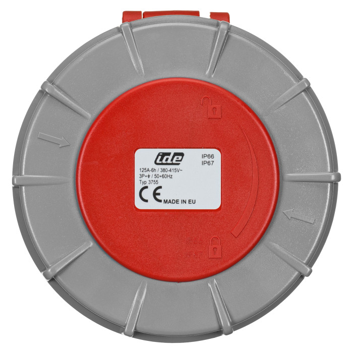 Розетка кабельна IDE MUNDIAL 3P+E 125A 380–415V IP66-67