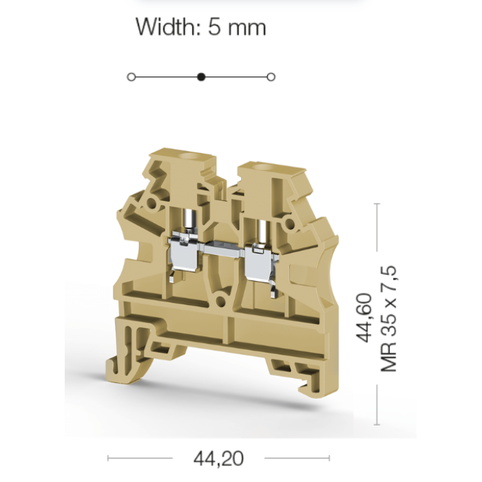 Клема Klemsan AVK Прохідна 2.5 мм - 0.0.0.3.04209RP