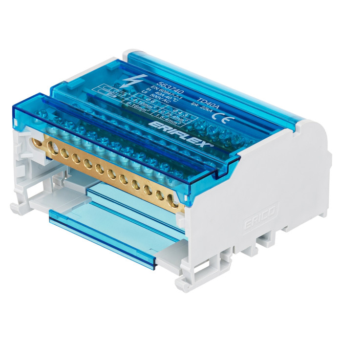 Чотириполюсна колодка nVent Eriflex ТD 40A 12 виходів