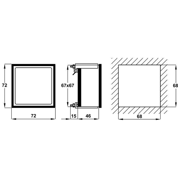 Частотомір FRER F72FP 240˚ 45-55Hz 380/415 В - A72FPX455XT8