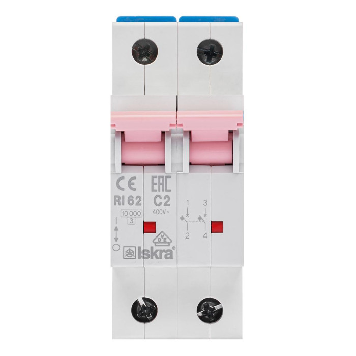 Модульний автоматичний вимикач ISKRA RI62 2P C2A 10кА - 786100145000