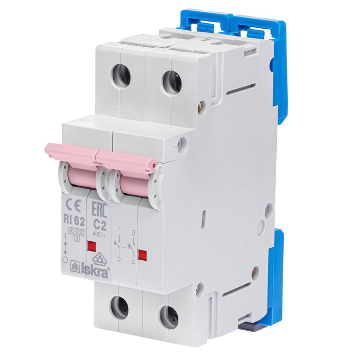 Модульний автоматичний вимикач ISKRA RI62 2P C2A 10кА - 786100145000