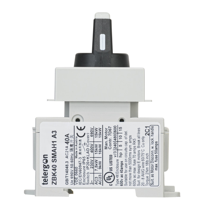 Модульний вимикач навантаження TELERGON ZBK 3P 40A - ZBK40SMAH1A3