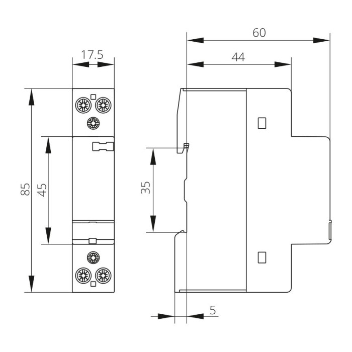 Модульний контактор ISKRA IKA 32A 230В AC 2NO - 030046833000