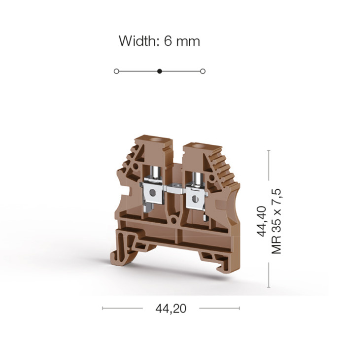 Клема Klemsan AVK Прохідна 4 мм - 0.0.0.3.04138RP