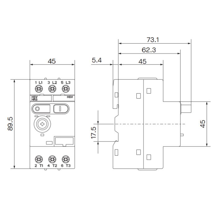 Автомат захисту двигуна 32A серії MS32