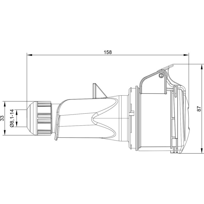 Розетка кабельна IDE MUNDIAL 3P+E 16 А 380–415 В IP44 - 03202