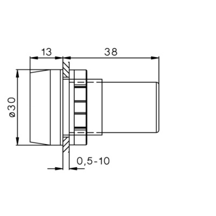 B3-MB230 BLB Світлодіодна синя лампа моноблок 230В