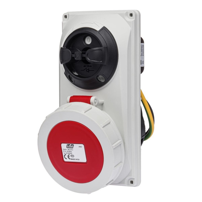 Розетка вбудована з механічним блокуванням IDE MUNDIAL 3P+E 32 А 380–415 В IP67 - 03815