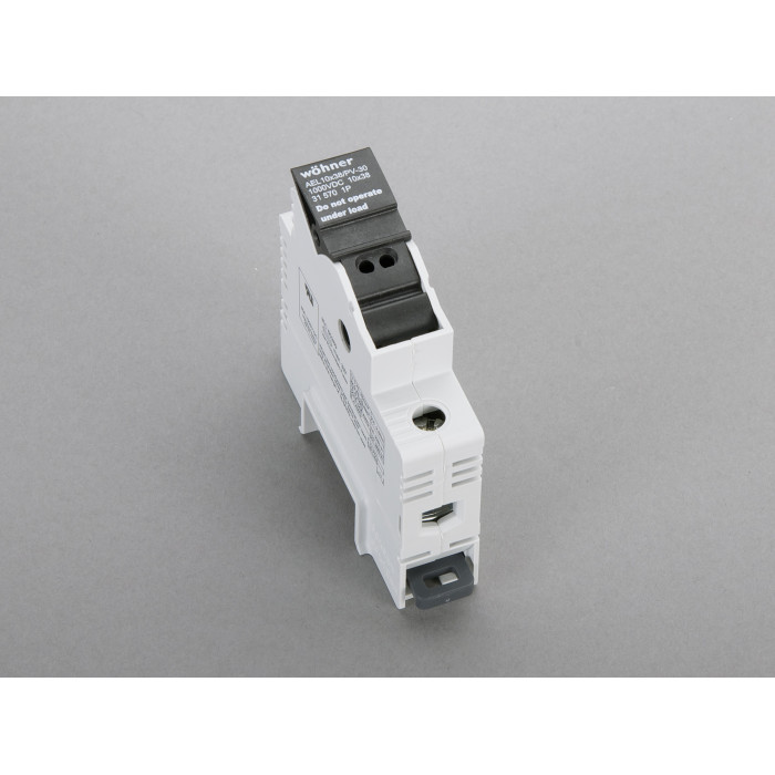 31571 Утримувач запобіжників Ambus EasyLiner 10х38,1р 30A/1000V DC (шина 30x5,10) з LED індикацією