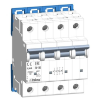 Модульний автоматичний вимикач ISKRA RI64 4P B16A 10кА