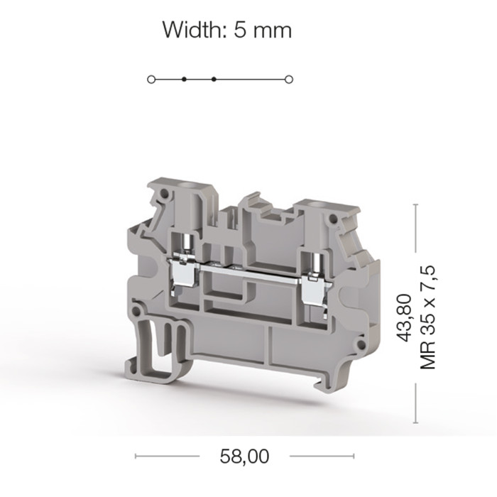 Клема Klemsan AVK Прохідна 2.5 мм - 0.0.0.3.04409
