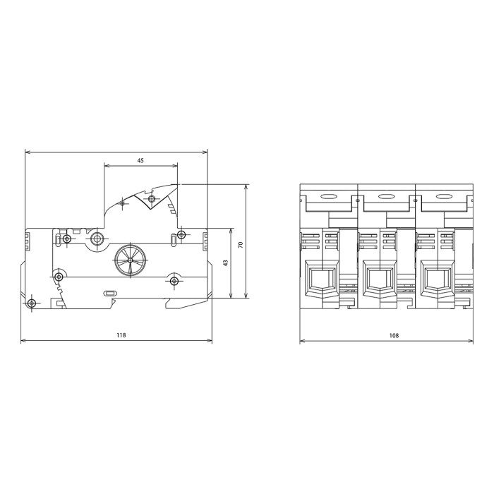 31123 Утримувач запобіжників Ambus 22х58 3р