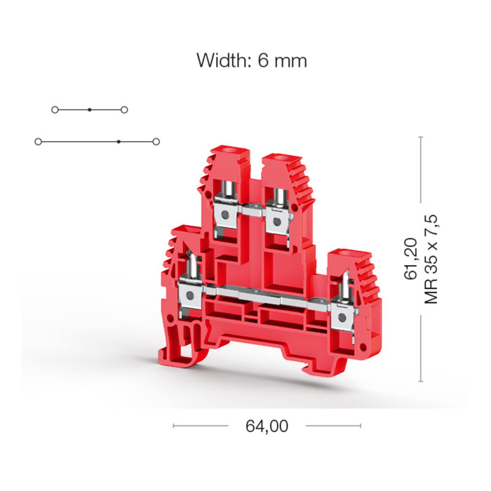 Клема Klemsan PIK Дворівнева 4 мм - 0.0.0.3.19104